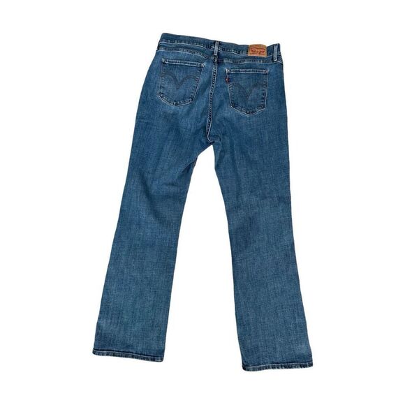 Levi’s Curvy Bootcut Blue Denim Jeans Medium Wash Women’s W33 L32 Mid Rise Flare - Picture 3 of 13